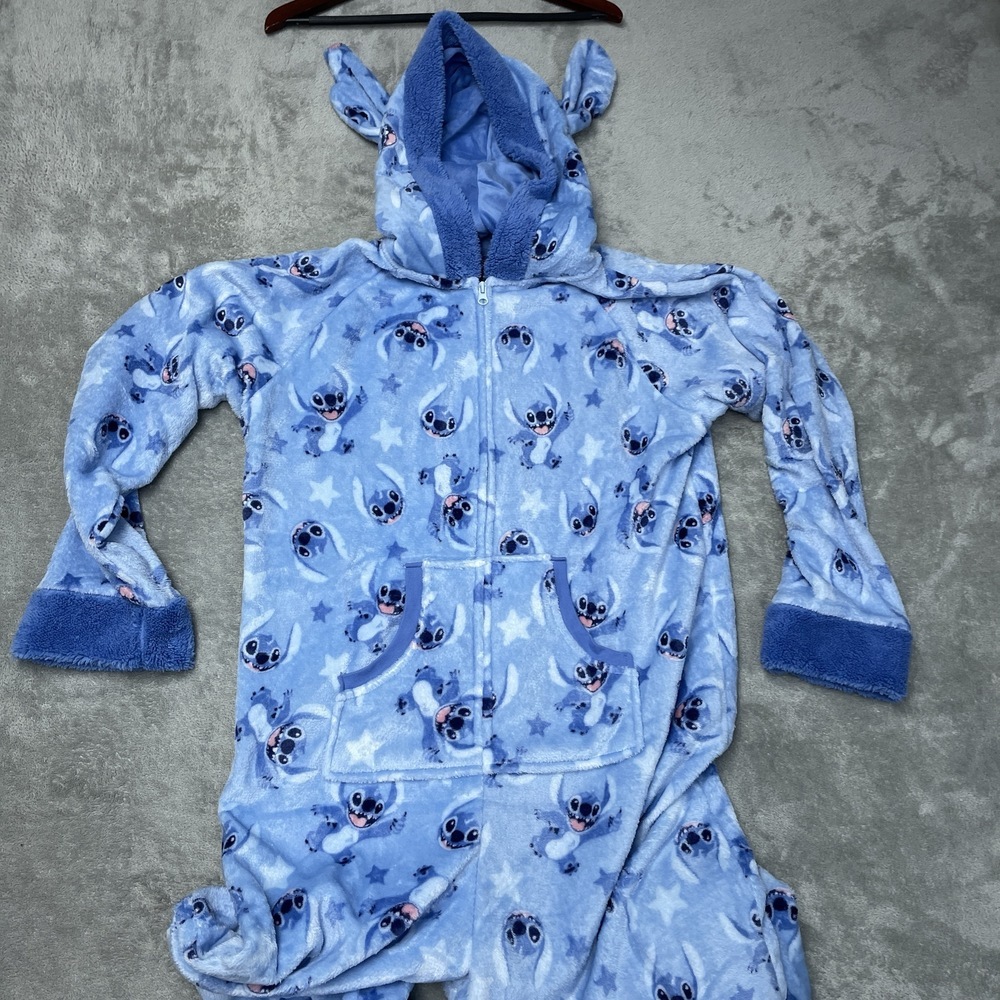 Disney Women's XL Stitch Onesie Blue Polyester a2333 - Picture 1 of 4